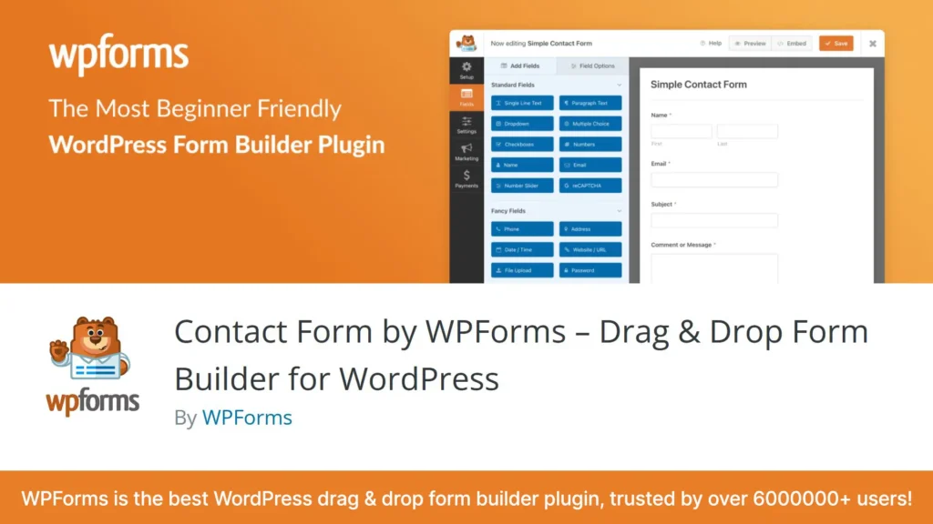 You can Install WPForms after installing WordPress