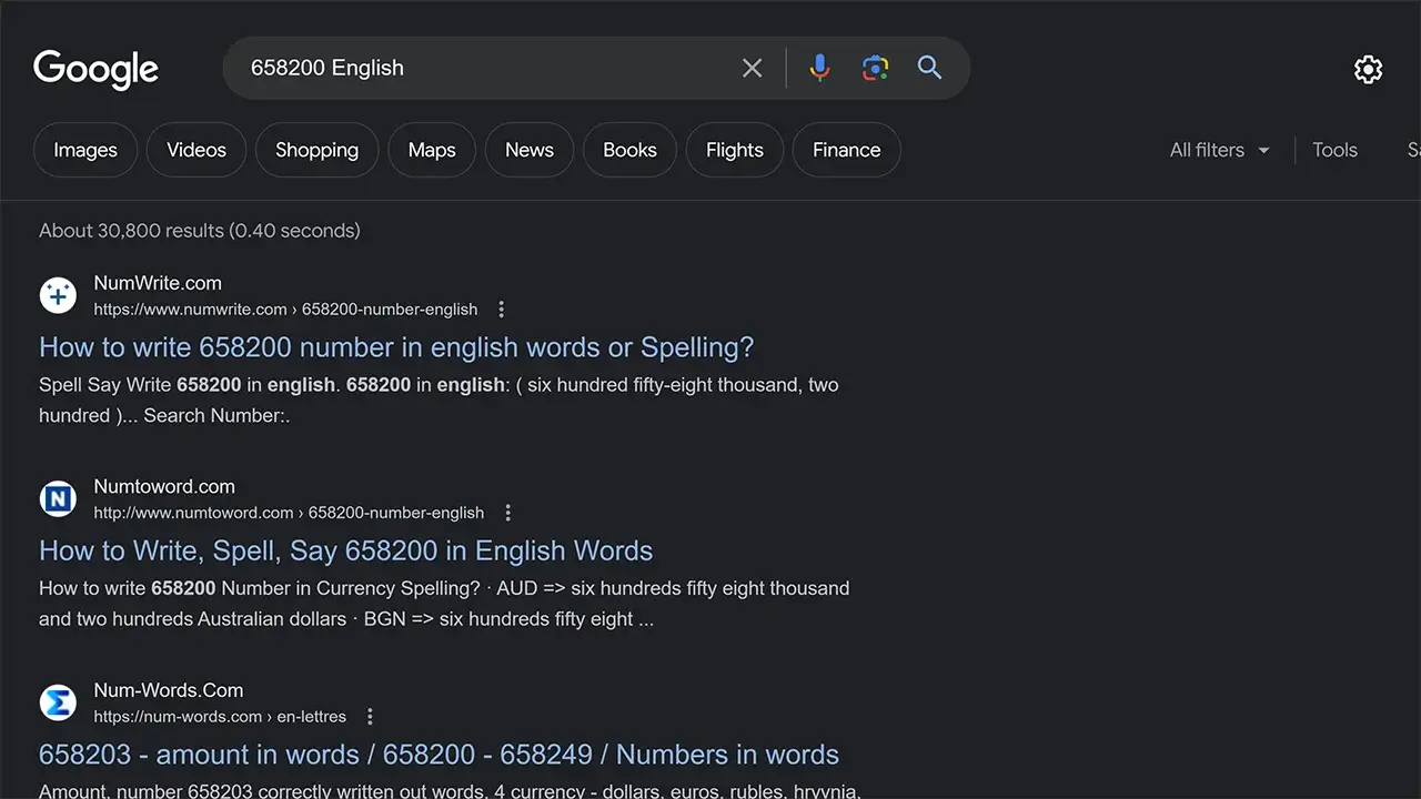 Google: Numbers to Words Conversion