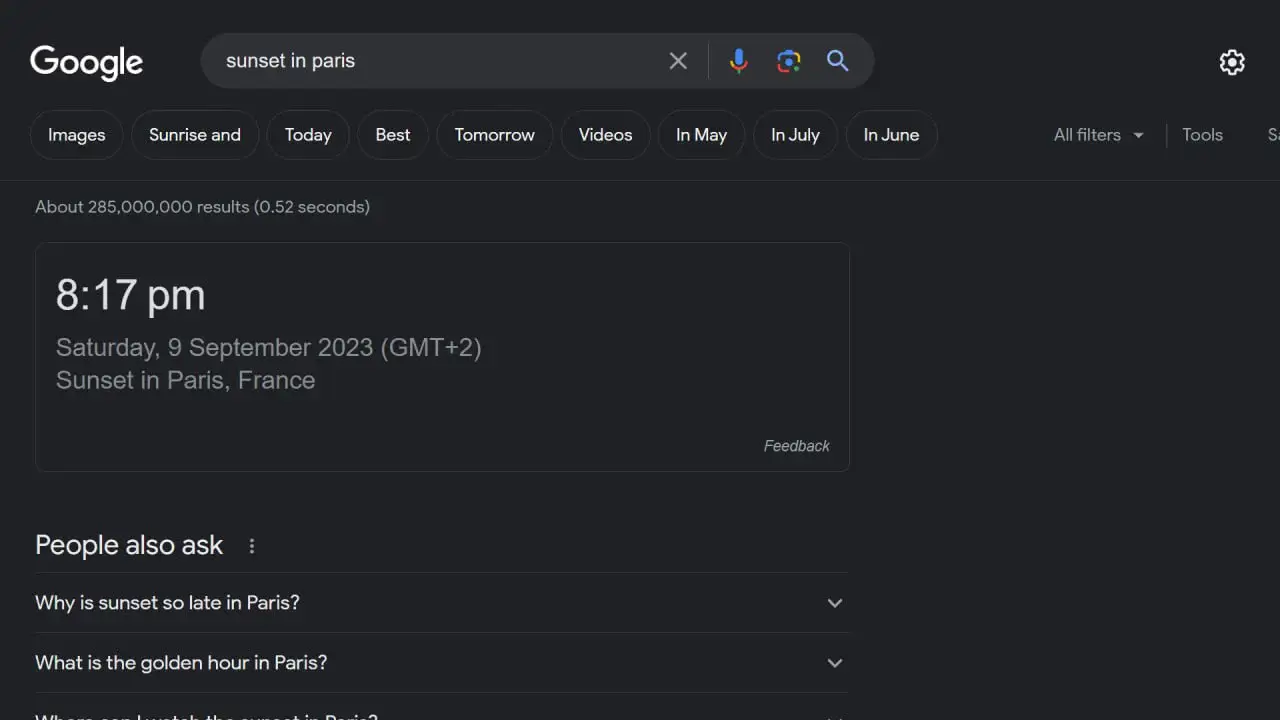 Sunrise and Sunset Times: Google's Quick Guide