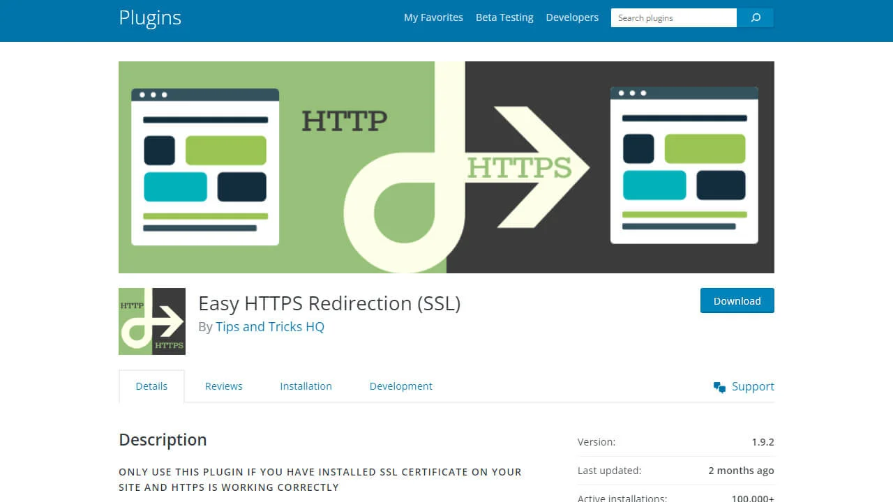 easy https redirection ssl plugin