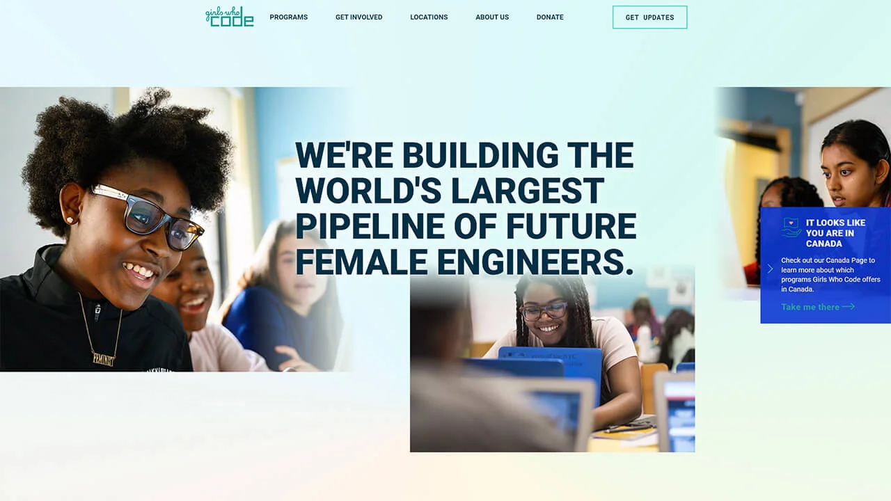 Girls who code Non Profit Site