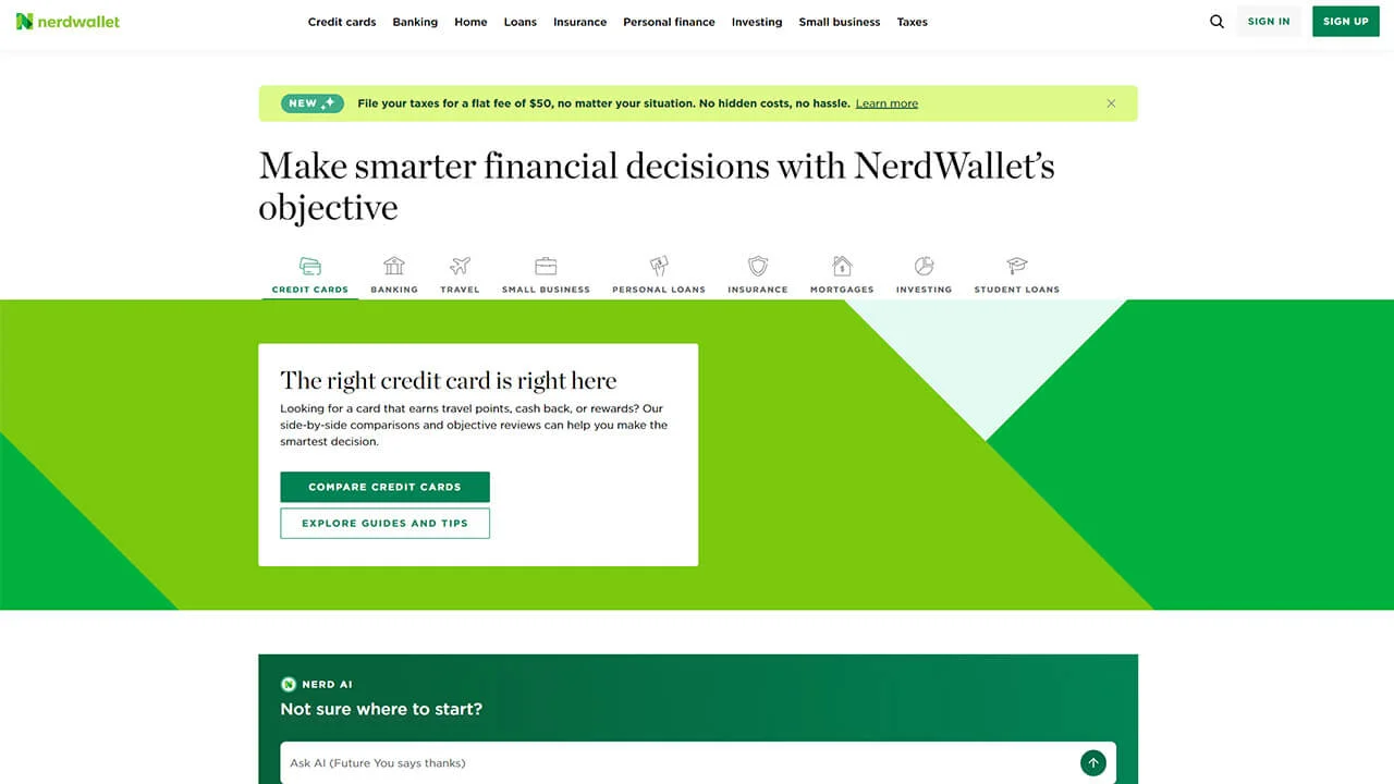 Nerdwallet Affiliate Site