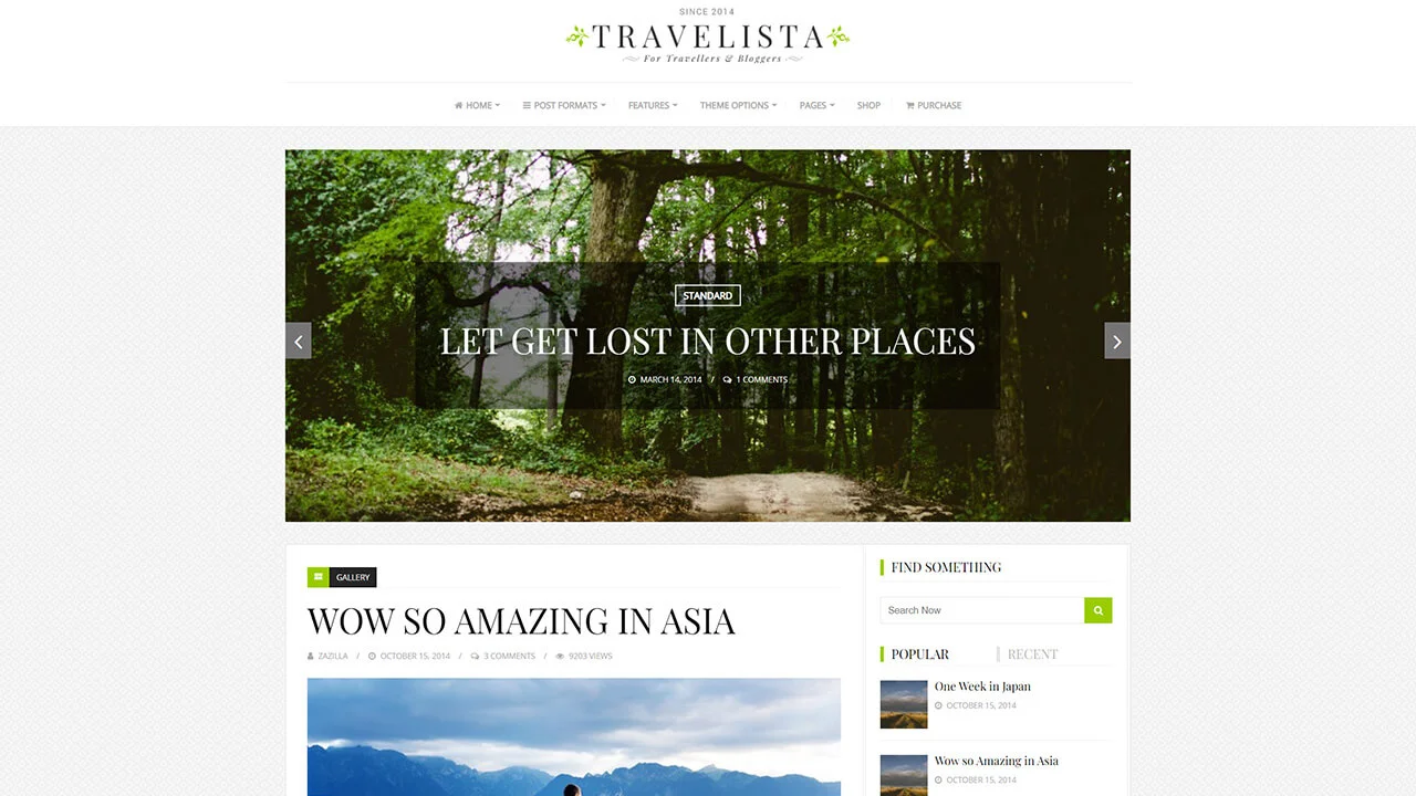 travelista theme